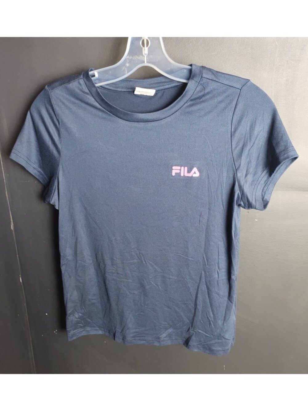 FILA XL 14/16 Performance Athletic Top Stretch Poly Spandex Activewear Black